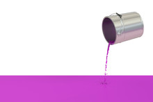 Purple Spilled Paint Concept, 3D Rendering