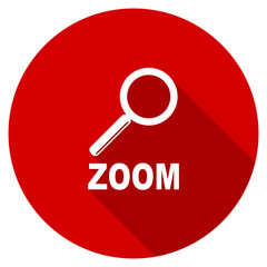 Aufkleber - Flat design red round zoom vector icon