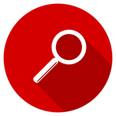 Aufkleber - Flat design red round search vector icon