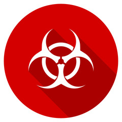 Aufkleber - Flat design red round biohazard vector icon