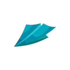 Poster - Paper plane icon in cartoon style isolated on white background. Toy symbol