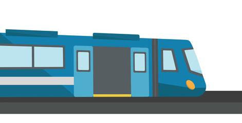 Canvas Print - Modern high speed train vector illustration.