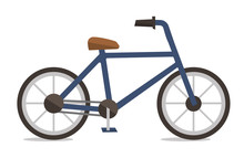 Side View Of Classic Bicycle Vector Illustration