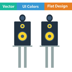 Poster - Audio system speakers icon