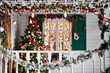 Christmas decorated porch