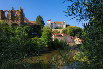 Sticker - Bautzen Ortenburg und Nicolaikirchenruine - castle Ortenburg and St Nikolai Church ruin, Bautzen, Saxony, Germany