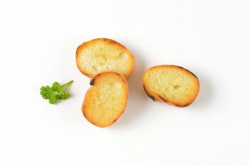 Canvas Print - pan fried bread slices