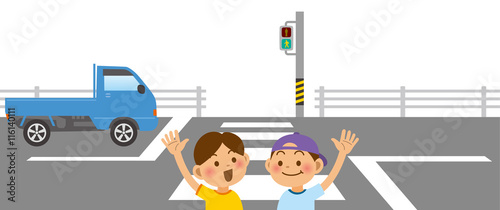 手を挙げて横断歩道を渡る小学生と軽トラックのイメージイラスト Buy This Stock Vector And Explore Similar Vectors At Adobe Stock Adobe Stock 手を挙げて横断歩道を渡る小学生と軽トラックのイメージイラスト Buy This Stock Vector And Explore Similar Vectors At Adobe Stock Adobe Stock
