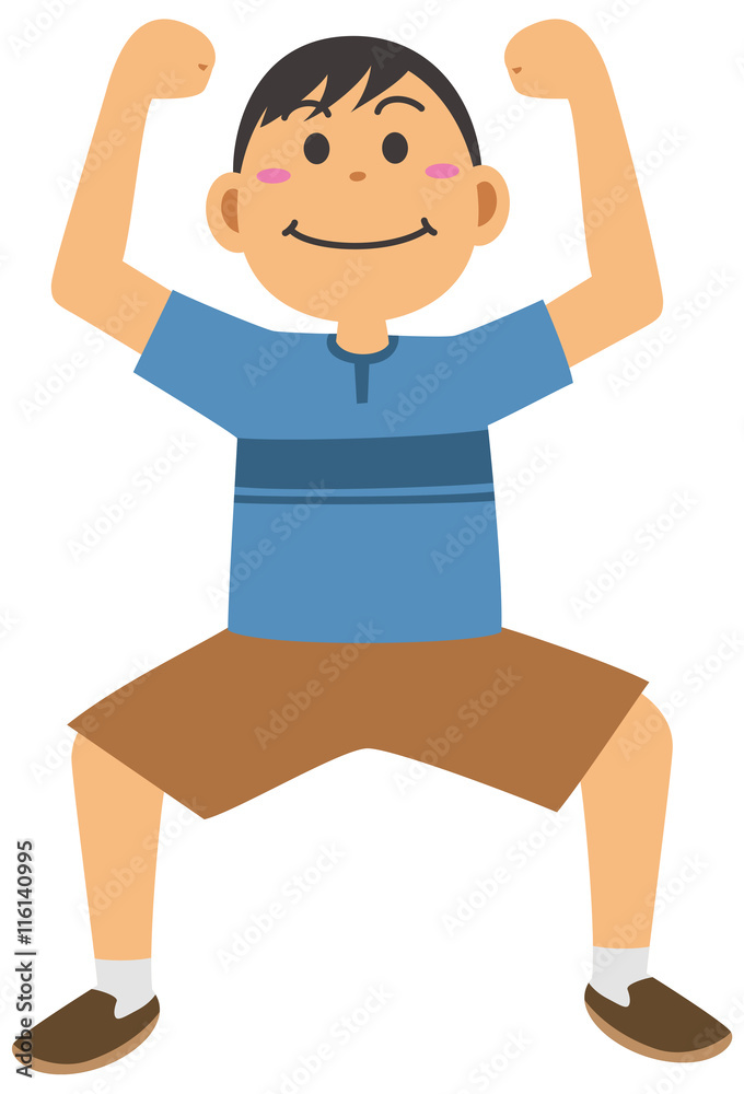 元気な男の子のイメージイラスト Stock Vector | Adobe Stock