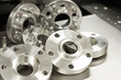 Metal mold of flanges and bolts. CNC milling/lathe industry