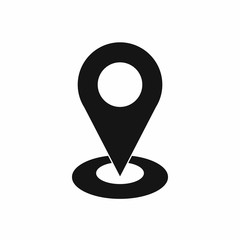 Poster - Map pointer icon in simple style isolated vector illustration