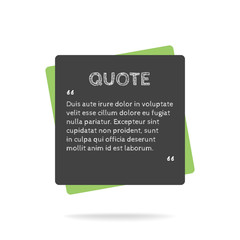 Fototapete - Quotation mark speech bubble. Empty quote blank citation template.