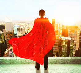 Wall Mural - Businessman with red cape