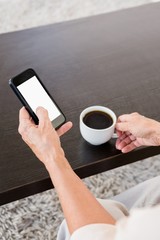 Poster - Cropped image of person holding phone
