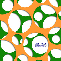 Aufkleber - Abstract circle background in Indian flag colors. Vector illustration.