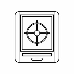 Poster - Radar icon in outline style isolated vector illustration