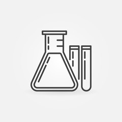 Poster - Conical flask line icon