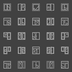 Poster - broken window concept icons