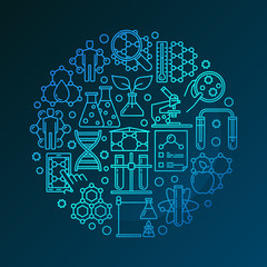 Poster - Colorful bio technology symbol