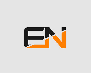 letter e and n logo vector