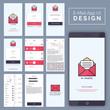 E-Mail Mobile App UI, UX and GUI template layout.