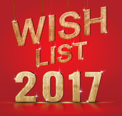 Poster - Wishlist 2017(3d rendering) wood texture in red studio room,Holi