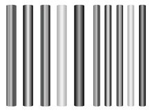 Scaleable Shiny Steel Poles Collection In Different Styles