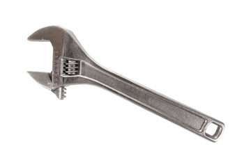 Wall Mural - Adjustable wrench isolated on white background