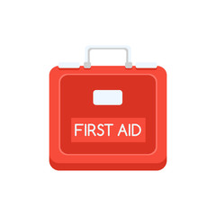 Sticker - Red Plastic First Aid Kit Simplified Icon