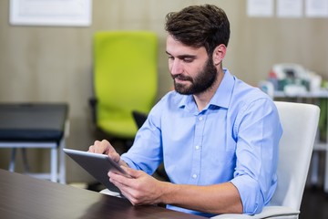 Poster - Physiotherapist using digital tablet