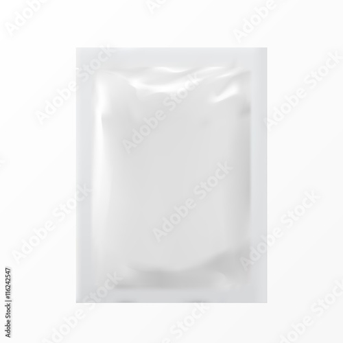 Download Realistic White Blank Template Packaging Foil Wet Wipes Pouch Medicine Food Packing Coffee Salt Sugar Pepper Spices Sweets Mock Up For Your Design Stock Vector Adobe Stock