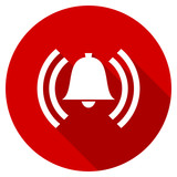 Fototapeta  - Flat design red round web alarm vector ivcon