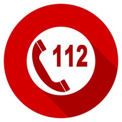 Fototapete - Flat design red round vector icon