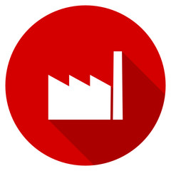 Poster - Flat design round red web industry vector icon