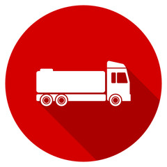 Aufkleber - Flat design round red web truck vector icon