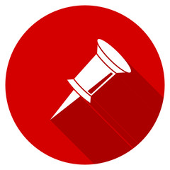 Poster - Flat design red round web pin vector ivcon