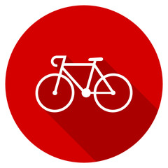 Poster - Flat design red round web bicycle vector ivcon