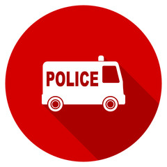 Poster - Flat design red round web police vector ivcon