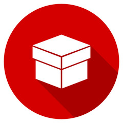 Aufkleber - Flat design red round box vector icon
