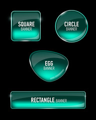 Wall Mural - set of glass banners for your design.