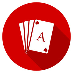 Poster - Flat design vector web casino red icon