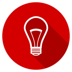Aufkleber - Flat design round red web bulb vector icon