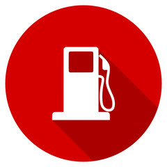 Aufkleber - Flat design red round fuel vector icon