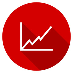 Aufkleber - Flat design red round chart vector icon