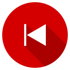 Poster - Flat design red round back vector icon