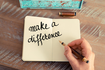 Wall Mural - handwritten text make a difference