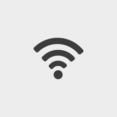 Poster - WiFi icon in a flat design in black color. Vector illustration eps10