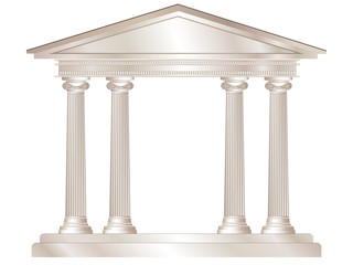 A vector illustration of a classical style white marble temple. EPS10 vector format