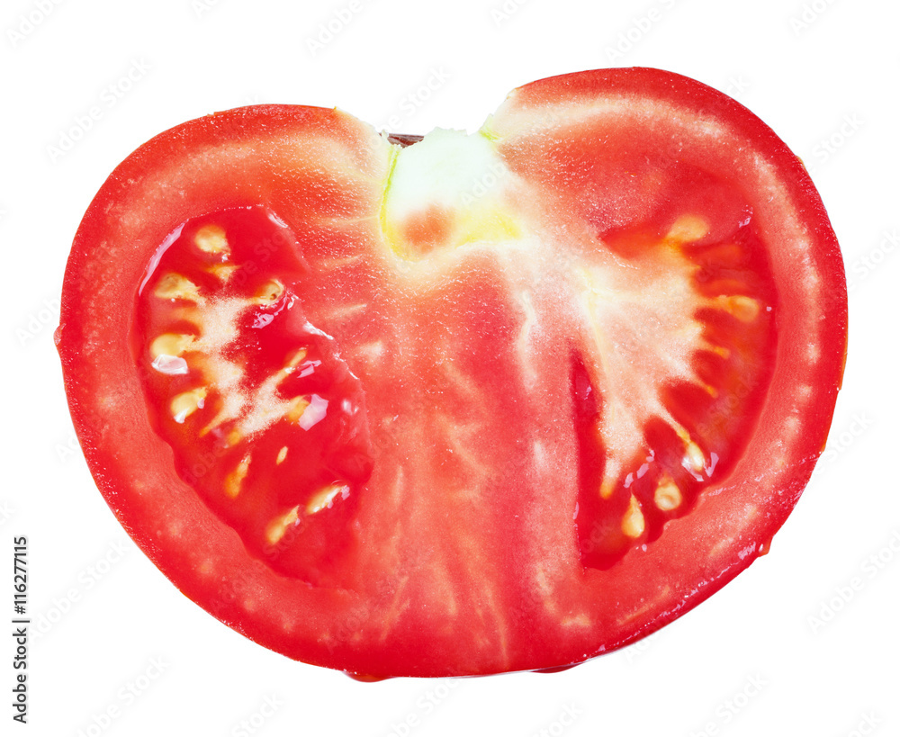 Tomato slice isolated on white background with clipping path Stock ...