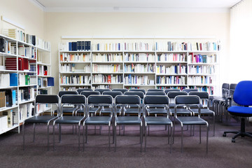 Wall Mural - Modern library interior with chairs